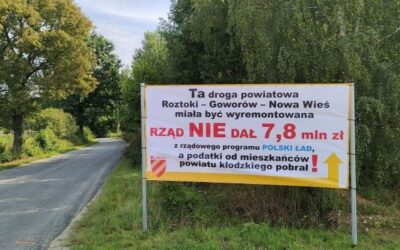 Banery krytykujące Polski ład, pojawiły się w Kłodzku